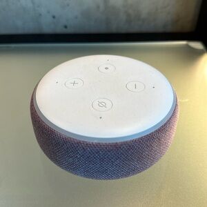 Purple Echo Dot  3ed generation With Adapter